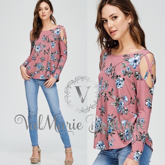 ValMarie Tops - Mauve Floral Top